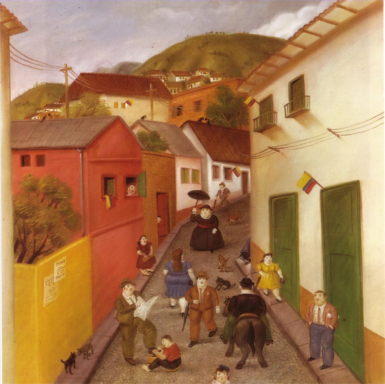 Die Straße Fernando Botero Ölgemälde